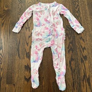 Posh Peanut Bamboo Ruffled Footie Pajamas Sweeties